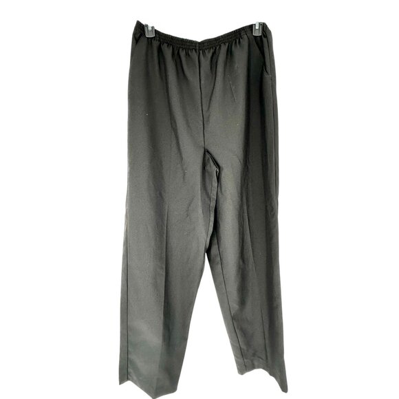 Blair Elastic Waist Pants Womens 18W Black Slit Pockets Comfortable Polyester - Picture 1 of 6